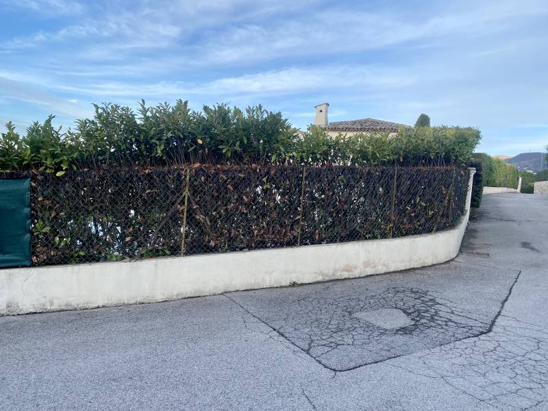 Clôture occultante et décorative : Découvrez notre modèle de clôture métallique avec bande de bruyère, idéale pour aménager votre extérieur à Saint-Laurent-du-Var