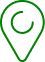 Symbole Copyright Vert : Marqueur de Localisation Stylisé Symbole de copyright vert dans un marqueur de carte de localisation stylisé sur fond noir.